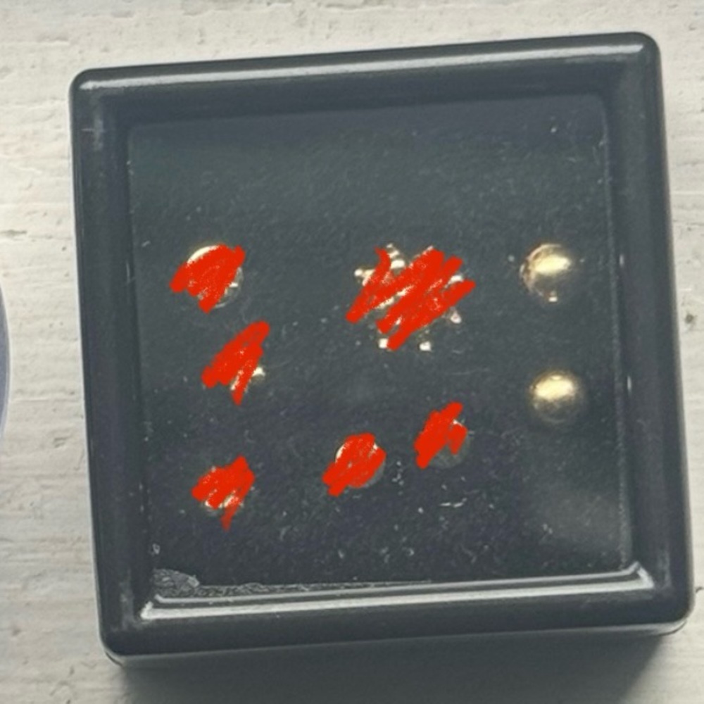 2x’s Leroi gold ball ends **THREADLESS**